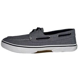 Sperry Top-sider Halyard Boat Loafer Shoes Black Gray Mens Size 13 STS24048 New